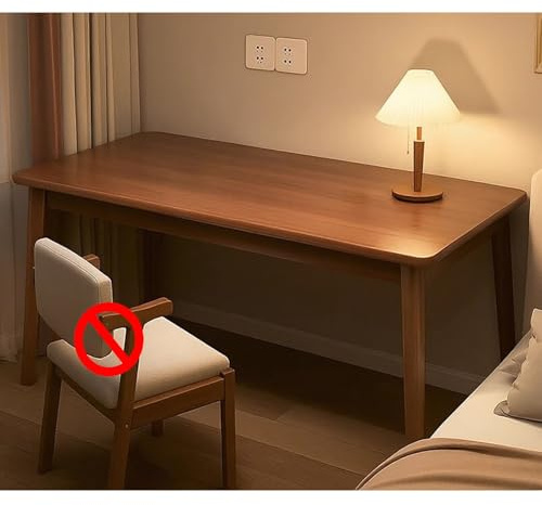 Moderno Escritorio de Oficina, Ideal for oficinas domésticas y Estudios, con un Escritorio y una Mesa for Ordenador de Estilo Minimalista. Fácil de Montar.(Walnut,80cm)