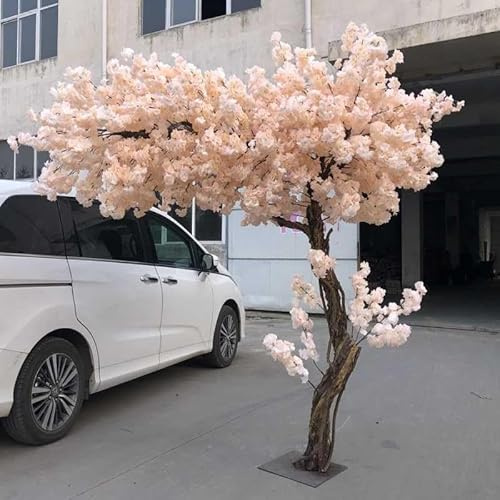 Artificial Cherry Blossom Trees, Pink Peach Blossom Wishing Tree Lifelike Artificial Plant For Patio Garden Balcony(3 * 2m/118 * 78in)