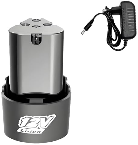 BOGJFC Batteria Al Litio 12V Universale 6200mAh Li-Ion Ricaricabile Per Avvitatori Elettrici, Trapani E Mini Smerigliatrici Angolari, 85x55x50mm Con Protezione Da Sovraccarico(2600mAh with charger)