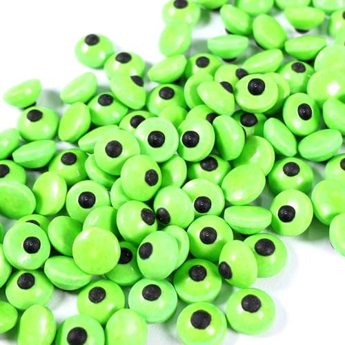 Streuselheld Zuckeraugen Monster 40g Zuckerstreusel Deko-Augen 10mm | gruselige Sprinkles als Topping für Monster Muffins essbare Deko-Streusel für gruselige Cupcakes oder Halloween-Kekse