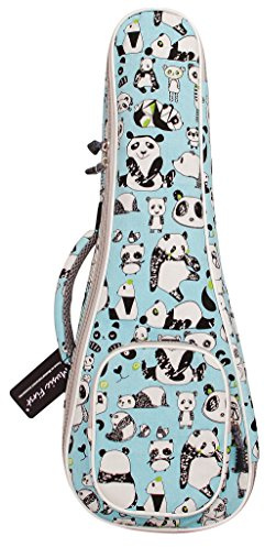 Music First Canvas Panda Tenor-Ukulelen-Tasche – Rucksack Gigbag (66/68,6 cm)
