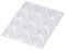 Happy Bananas Clear Self Adhesive Flat Bumper Pads, Rubber Feet for Glass Cutting Boards, Table Tops, Crafts - 19mm x 1.9mm (12)