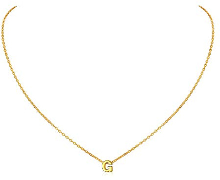 ChicSilver Damen Buchstaben Kette Silber/Gold 925 Silber Halskette mit Buchstabenanhänger A-Z Frauen Mädchen Initial Kette Geschenke für Geburtstag Weihnachten Muttertag