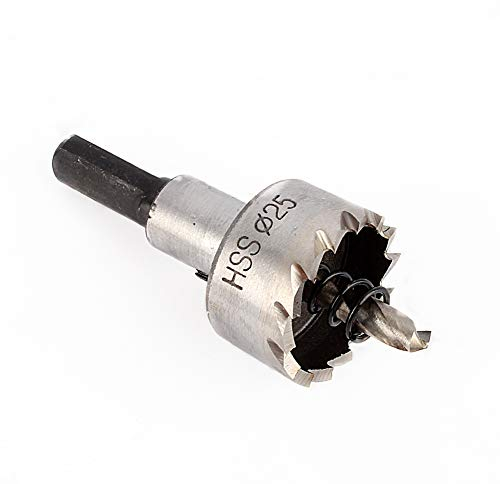 a tazza, Utensile per a tazza per fori pesanti in acciaio inossidabile per precision cut holes in acciaio inossidabile acciaio dolce ferro rame e ottone (25mm)