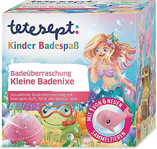 Tetesept Bagno divertimento dei bambini – Bade sorpresa piccolo bagno sirena, 140 g