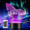 ONEVER 10 Stück 3D Lampe, LED Illusion Lampe, Schwarz, Modern, Touch & Fernbedienung, LED-Nachtlicht, Umgebungsbeleuchtung, Kunststoff