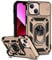 Hitaoyou iPhone 13 Case, iPhone 13 Case with Camera Cover & Kickstand Military Grade Shockproof Heavy Duty Protective with Magnetic Car Mount Holder Phone Cases for iPhone 13 Gold