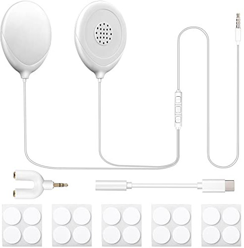 Konohan Juego de 8 auriculares para bebé para mujeres embarazadas, altavoces blancos para el vientre, para mujeres embarazadas, reproduce música, sonidos y voces de forma segura a tu bebé en el útero