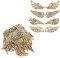Gotetiso 80 Stück Holzausschnitte Engelsflügel Basteln Set Holzflügel Scheiben Angel Wing Holzscheiben zum Basteln Holz Scheiben Engel Flügel Holz Ausschnitte DIY Dekoration für Hochzeit Geburtstag