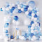 BAZADER Blau Ballon Girlande Set, 127 Stück Blau Weiß Latex Luftballons Metallic Folienballon Blau Ballonbogen mit Konfetti Ballons für Geburtstag Hochzeit Dekoration Jubiläum