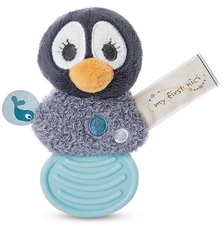 Beißring Pinguin Watschili 11cm, GRAU