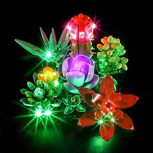 YEABRICKS LED Light for Lego-10309 Creator Succulents Building Blocks Model (Lego Set NOT Included)