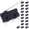 DAOKAI 30PCS Micro Interrupteur de Fin de Course Longue Droite Charnière Levier Bras 28MM 1NO 1NC 5A 125V/250V Commutateur de Contact Momentané pour Divers Équipements d'Automatisation Industrielle