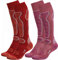 Ozaiic Merino Wollsocken Skisocken für Damen & Herren, Atmungsaktive Kompressionsstrümpfe Thermosocken, Warme Dicke Wintersocken Kniehoch für Outdoor-Sport, Snowboarden