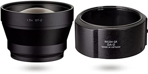 Ricoh Televorsatzobjektiv GT-2 [Kompatible Modelle: Ricoh GR IIIx] [1,5-Fach Telekonversionsobjektiv] & GA-2 [Kompatible Modelle: RICOH GR IIIx] [Adapter Wird verwendet]
