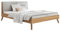 Hasena Bett Simone 25 Eiche Bianco Polsterkopfteil grau 180x200