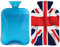 UK Flag Hot Water Bottle with Fluffy Cover, 2L Large Capacity Hot Water Bottles for Kids Men Women, British Flag Union Jack Warm Water Bottle for Cosy Nights, Pain Relief, Back