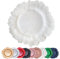 DaCakeWS Charger Plates 13inch, Set 10PCS Plastic Round charger plates bulk wedding, Dinner,Wedding,Party,Event,Decoration (10, Reef White)