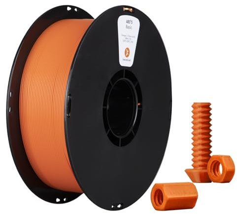 kexcelled ABS Filament 1,75 mm, 3D Drucker Filament, Hochhitzebeständiges und Langlebiges, Maßgenauigkeit +/- 0,03 mm, 1 kg Spule (2,2 lbs), Orange