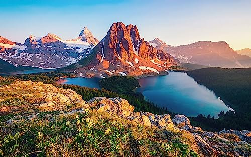 Difficult Jigsaw Puzzles For Adults 1000 Pieces Canada, British Columbia Beautiful Lakes Majestic Mountains 75 * 50Cm