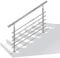 LZQ Handlauf Edelstahl Aussen Geländer für Treppen Brüstung Balkon mit/ohne Querstreben (100cm, 5 Querstreben)