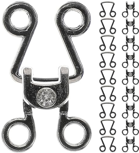 TEHAUX 10 Stücke Nähen BH Haken und Ösen Verschluss - Teiliges Unterwäsche Unsichtbare Nähhaken für BHS Hosen Röcke und Kleidung für Nähprojekte und Bastelarbeiten Leicht zu Verwenden