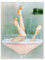 UNXIS Fashion Funky Pink Badezimmer Wandkunst, Raumdekor Ästhetische Vintage Poster, Champagner Wand-Leinwanddrucke Glamouröse grüne Bilder für Schlafzimmer 30,5 x 40,6 cm ungerahmt