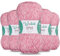 Wollidu Sina Wolle zum Stricken und Häkeln 500g Premium Strickwolle/Häkelwolle Set OEKO-TEX zertifiziert 5 x 100g/170m 80% Polyacryl 20% Schafwolle mulesing-frei - Pastellrosa Melange