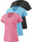 Star Vibe 3 Stücke Sport Shirts Für Damen Fitness Yoga Tshirt Damen Atmungsaktive Women's Activewear Yoga Kurzarm Black/Blue/Rose XL