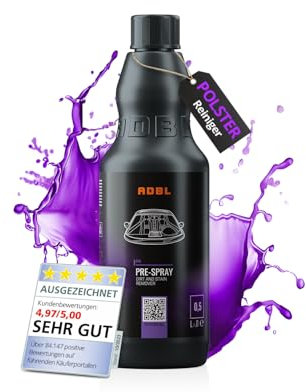 ADBL Pre Spray (500ml) - Leistungsstarker Vorreiniger für Polster und Teppiche - Entfernt Fett, Flecken und Verschmutzungen - Perfekt für die Vorbehandlung bei der Extraktionsreinigung, Textilreiniger