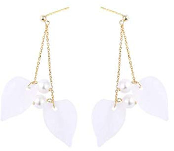 Ohrringe für Mädchen, Ohrstecker für Frauen, Meilong Jewelry, S925-Sterlingsilber, Ohrringe, weiblich, Weihnachten, eingelegte Perle, Geisha-Blütenblatt-Ohrringe, Ohrlinie, Platin, Argent