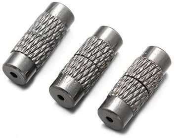 20pcs Brass Screw Twist Clasps Cord End Tip Connector Lock Closures for DIY Necklace Bracelet Jewelry Making Supplies Materials-Gun Black