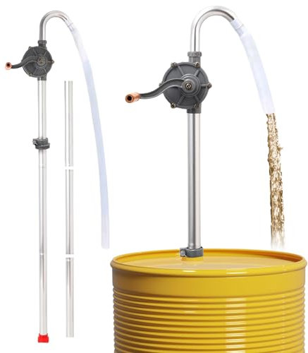 Aluminum Heavy Duty Barrel Hand Pump - Fits 5 to 55 Gallon Drum Pump - With 35 Extension Tube, Corrosion Resistant, Used to Transfer Heating Oil, Diesel Oil, Hydraulic Oil, Engine Oil