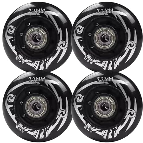 Skateboard-Räder, 4er-Pack, 85A, Inline-Rollschuh-Räder für den Innenbereich mit Lagern, zum Austauschen von Inlineskates, Rollschuh-Räder für den Innenbereich, 80 mm