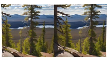 SSGVLPTO Elch Mountain Pine Tree Print Print Banner Party Thema Dekoration Personalisierte Banner Festlich Banner Hängende Flagge
