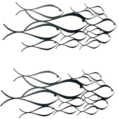 Alipis 2St Fischschwarm Wandbehang bürodekorationen dekoration schlafzimmer Wohnkultur Sommerdeko Wanddekoration in Fischform Fisch-Wandbehang Eisen-Fisch-Wand- Schmiedeeisen Black