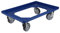 BADfabrik24 Transportroller Kunststoff 60x40 cm 4 Leichtlauf-Lenkrollen, ideal für Kisten & Euroboxen, Traglast 250 kg, Transporthilfe (Blau, 1 Stück)