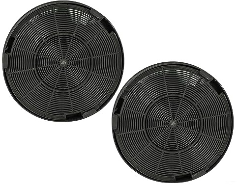 vhbw 2x Aktivkohlefilter kompatibel mit AEG X812264MG0 | X79283MG0, X89464MV01, X89464BV01, X792263MG0, X69454MV01 Dunstabzugshaube - 19,6 cm