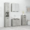 Xichuzi 4-TLG. Badmöbel-Set, Badezimmermöbel, Waschtischunterschrank, Unterschrank Badezimmer, Bad Möbel, Badezimmerschrank, Betongrau Holzwerkstoff