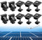 Anbte Solar Panels Mounting Kit, Aluminium Solar Panel Clamps 30mm/35mm Solar Panel Mounting Brackets Solar Panel Brackets Connector for Metal Roof, Tin Roof, Flat Roof, Sheet Roof, Black