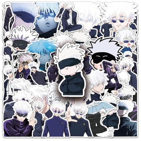 50 JJKS SatoruGojo Aufkleber Anime Figur Vinyl Wasserdicht DIY Stickers Für Computer Skateboard Gepäck Auto Fahrrad