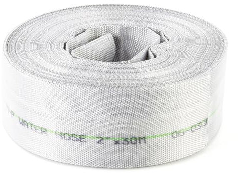 Tubo Flessibile Manichetta per Pompe Antincendio | Ø52 mm / 2 | Lunghezza 30 m | per Acqua Pulita Sporca Liquami | Resistenza Termica e Meccanica | in Poliestere