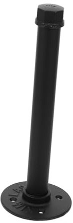 HOMSFOU Wandmontierte Wasserrohrhalterung Gestell Schwerlastregale Papierhalter Bücherregal Stange Aquarium Unter Regal Lagerung Rohrregal Lagerregale Overalls Für Männer Tür Black Eisen