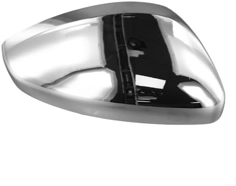 Volakebeing Coque de rétroviseur pour Peugeot 2008 2014-2018, côté droit, remplacement extérieur, plastique ABS chromé, installation à clipser (droite)