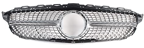 Rejillas Frontales Radiador Parrilla Delantera Estilo DNN Diamante Para Mercedes Para Benz Clase C W205 C200 C250 C300 C350 2019 ABS Piezas Coche Rejilla Delantera