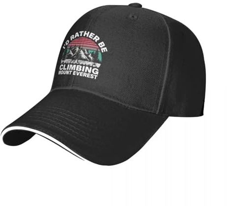 Generisch Herren-Baseballkappe, ich würde Lieber den Mount Everest erklimmen Baseballkappe Kindermütze Militärmütze Mann Schutzhelm Sonnenhut Frauen Männer