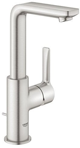 Grohe Lineare, Badarmatur - Waschtischarmatur, L-Size, mit Zugstange, supersteel, 23296DC1