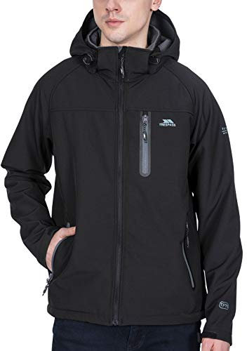 Trespass Mens Accelerator II Waterproof Softshell Jacket, Black, XXL