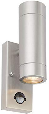 Saxby 73445 Atlantis Marine Grade Stainless Steel Outdoor IP44 Twin PIR Wall Light