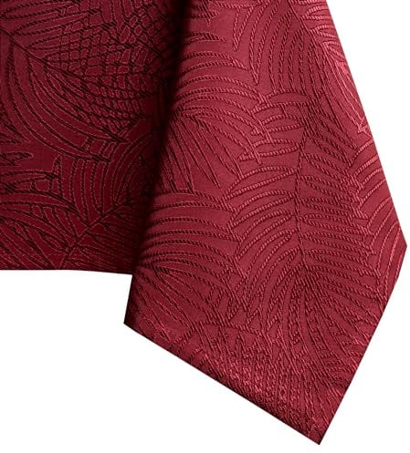 AmeliaHome Tischdecke 130x130 cm Tischtuch Tafeldecke Fleckschutz Gaia | Lotuseffekt Abwaschbar Wasserabweisend Ornament Bordeaux